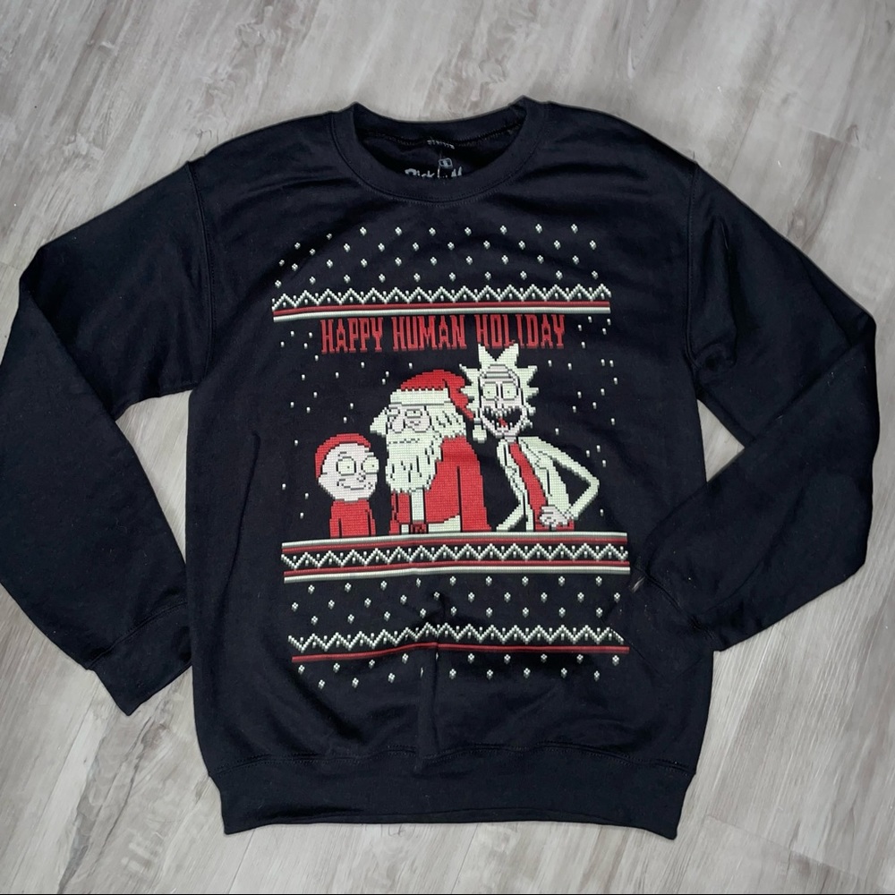 Rick and Morty Christmas Sweater S